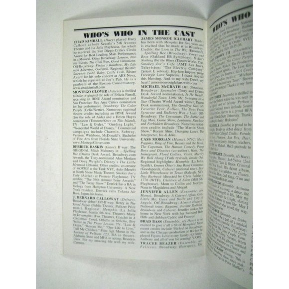 Memphis Playbill 2010 Shubert Theatre Ticket Chad Kimbell Montego Glover McGrath - Picture 5 of 11